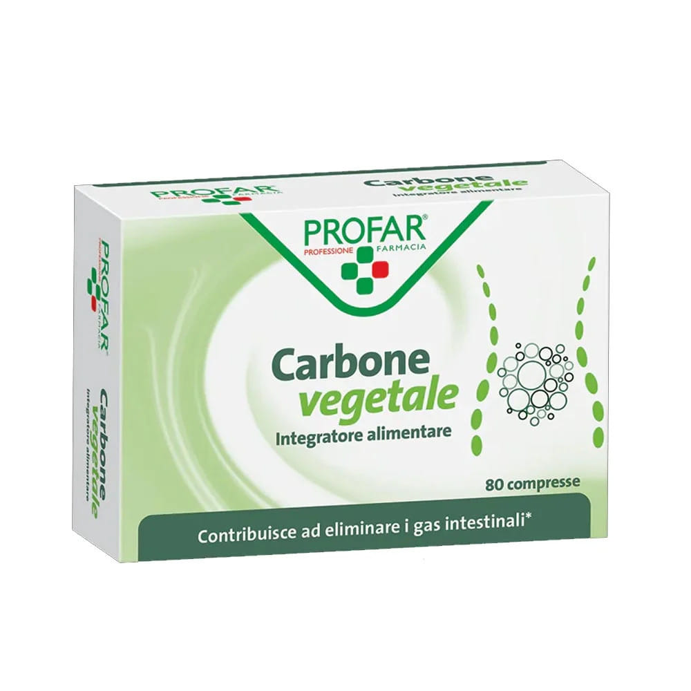 PROFAR CARBONE VEGETALE 80 COMPRESSE