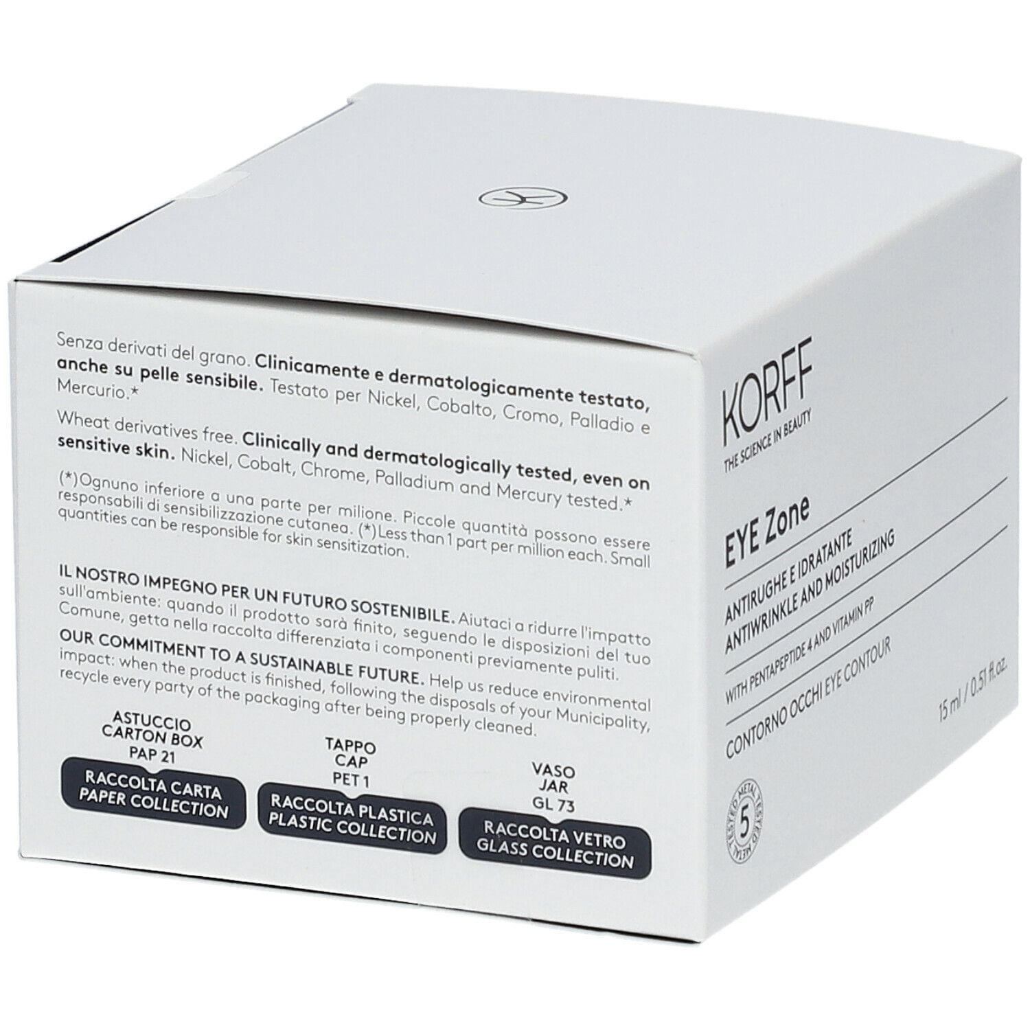 KORFF EYEZONE CONTORNO OCCHI ANTIRUGHE IDRATANTE 15 ML