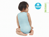 BODY 0-36M BIO COTTON SUMMER AZZURRO