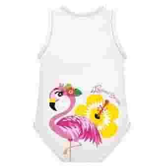 BODY 0-36M BIO COTTON SUMMER TROPICAL SUMMER FENICOTTERO