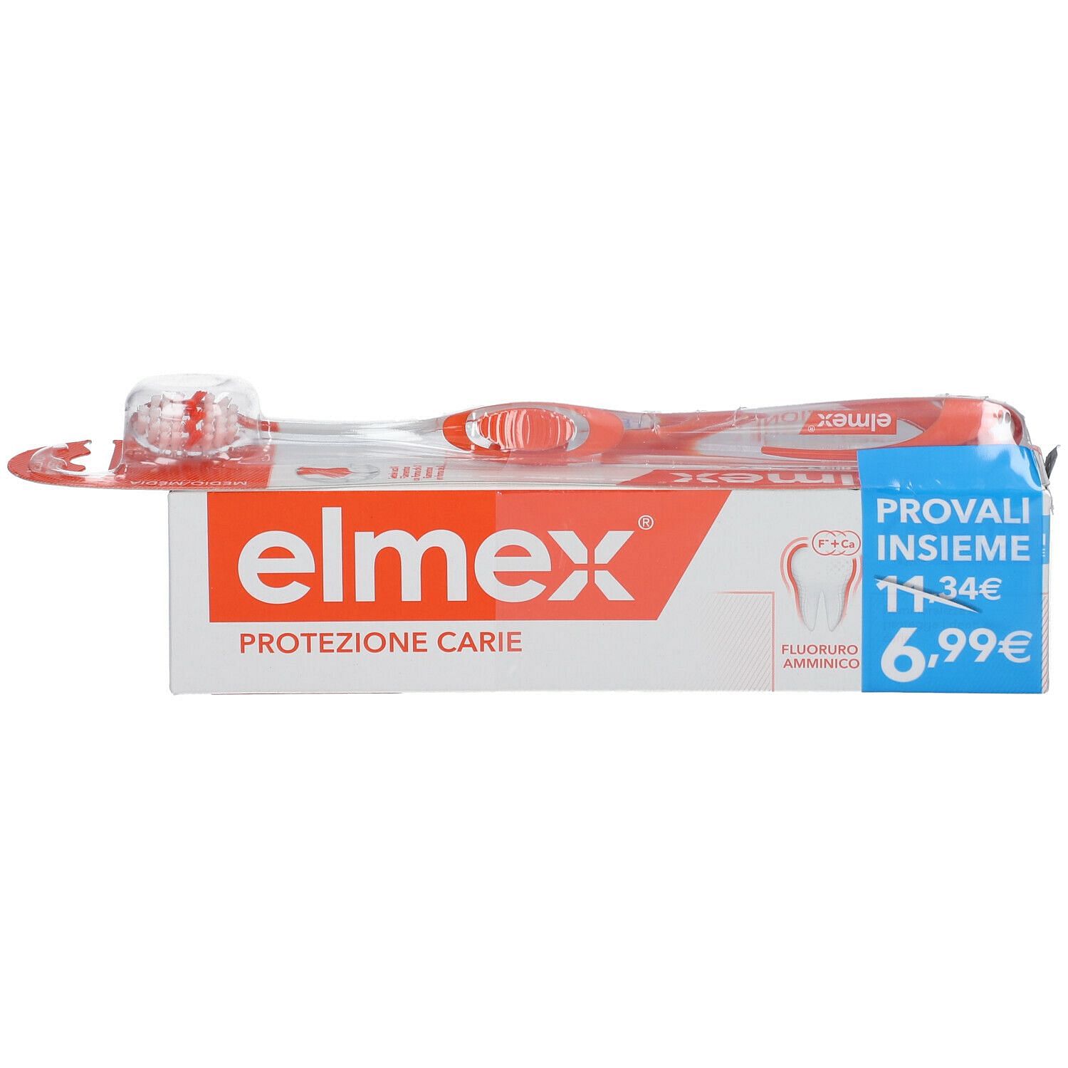 Elmex Dentifricio Protezione Carie 100 Ml + Spazzolino Elmex Protezione Carie Interx