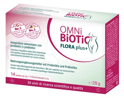 OMNI BIOTIC FLORA PLUS+ 14 BUSTINE DA 2 G OMNI BIOTIC FLORA PLUS+ 14 BUSTINE DA 2 G