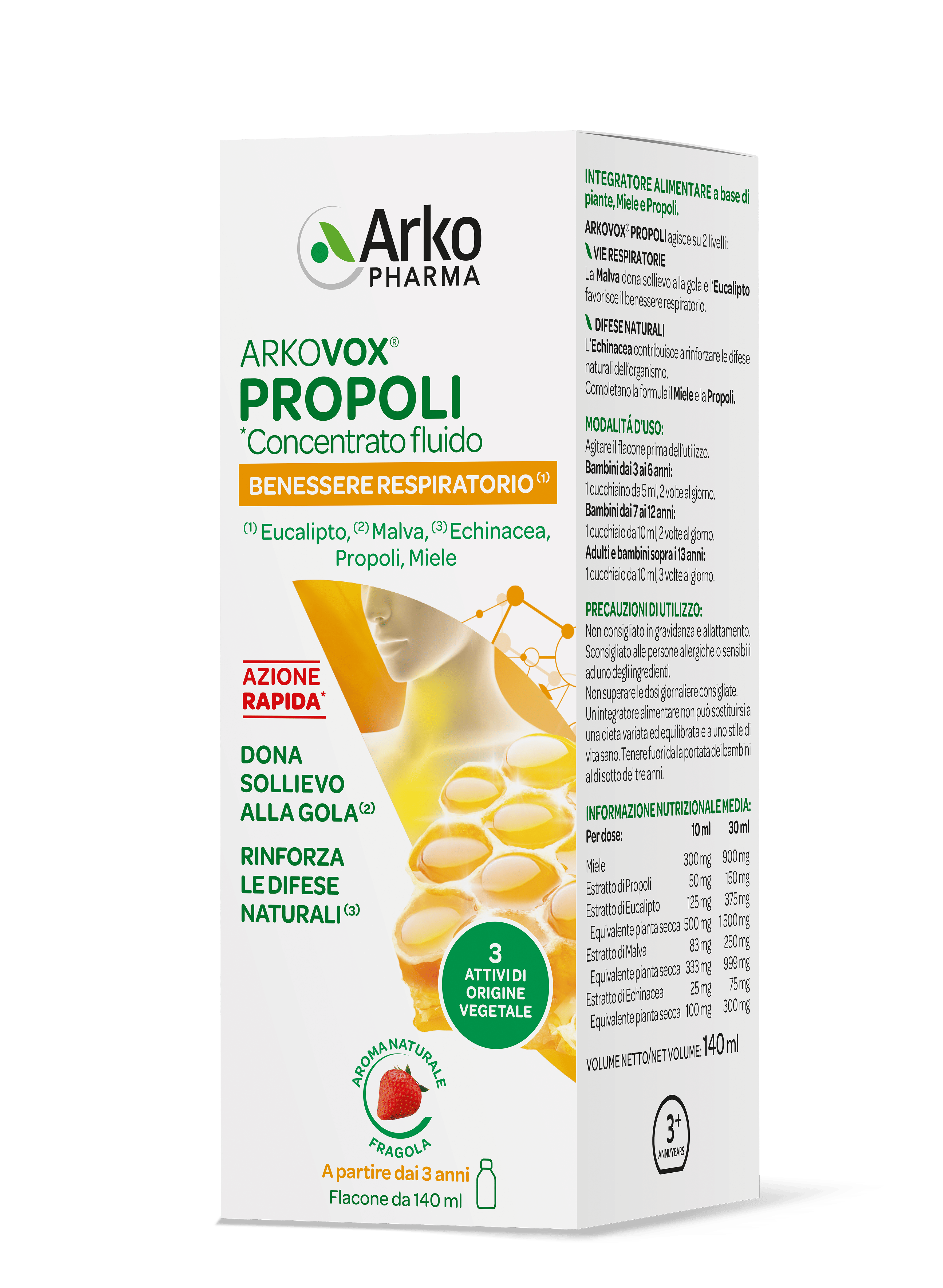 ARKOVOX PROPOLI CONCENTRATO FLUIDO 140 ML
