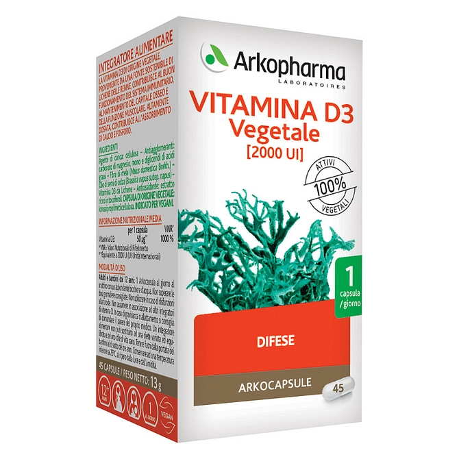 Arkocps Vitamina D3 Vegetale 45 Capsule