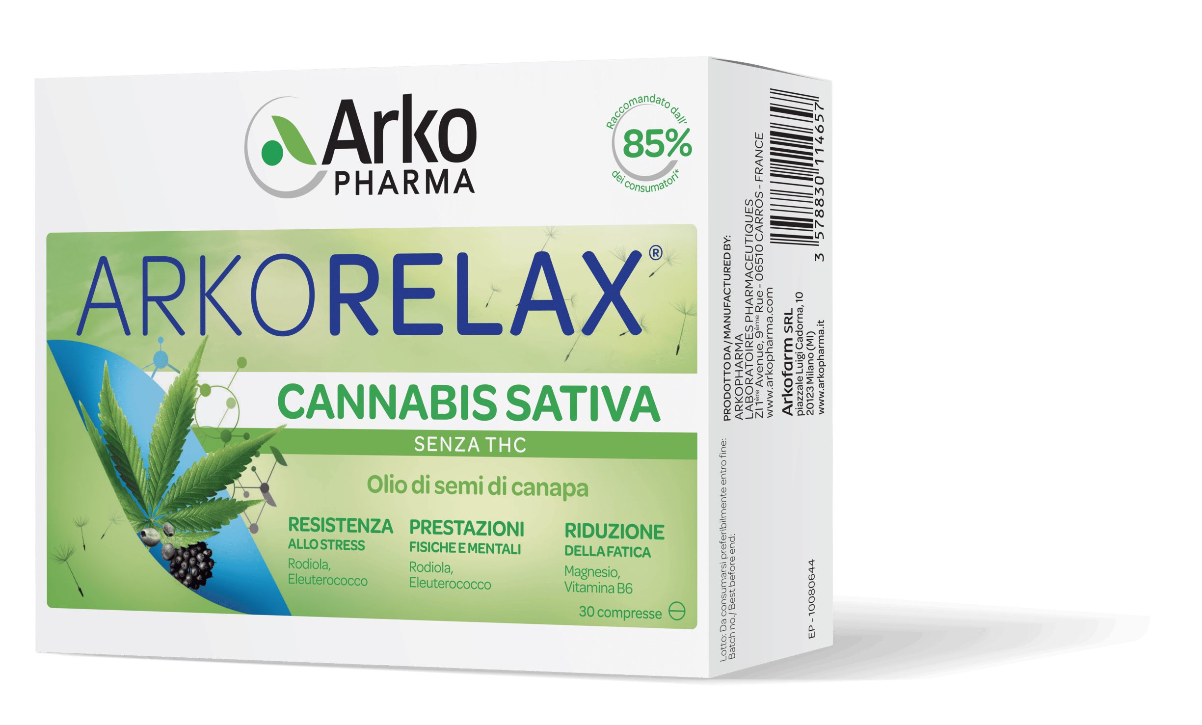ARKORELAX CANNA BIS SATIVA 30 COMPRESSE