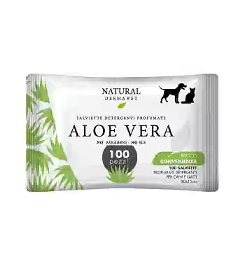 NATURAL DERMA PET SALVIETTINE DETERGENTI ALOE 100 PEZZI