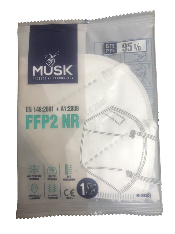 Musk Semimaschera Filtrante Ffp2 Bianco 1 Pezzo