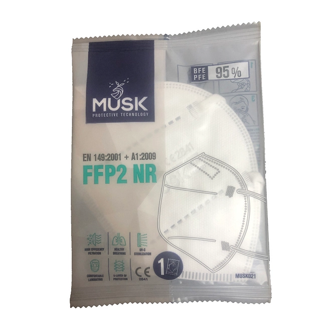 Musk Semimaschera Filtrante Ffp2 Bianco 1 Pezzo