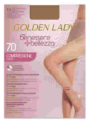 COLLANT GOLDEN LADY BENESSERE+BELLEZZA 70 DENARI COMPRESSIONE MEDIA 15-17 MMHG DORE' XL