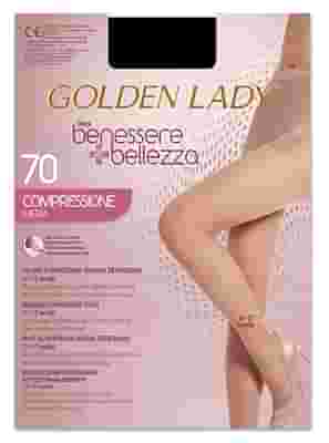 COLLANT GOLDEN LADY BENESSERE+BELLEZZA 70 DENARI COMPRESSIONE MEDIA 15-17 MMHG NERO XL