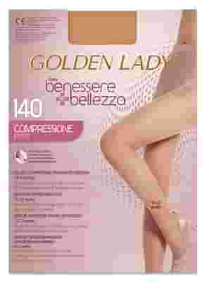 COLLANT GOLDEN LADY BENESSERE + BELLEZZA 140 DENARI COMPRESSIONE FORTE 18-22 MMHG PLAYA XL