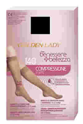 GAMBALETTO BENESSERE+BELLEZZA 140 DENARI COMPRESSIONE FORTE 18-22 MMHG NERO S/M