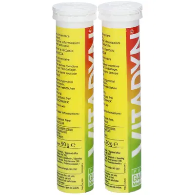 VITADYN VITAMINE/MINERALI 40 COMPRESSE EFFERVESCENTI IN 2 TUBI VITADYN VITAMINE/MINERALI 40 COMPRESSE EFFERVESCENTI IN 2 TUBI