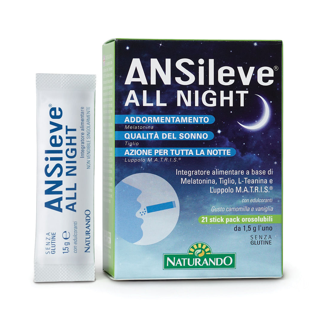 Ansileve All Night 21 Stick Pack Orosolubili