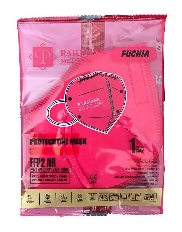 Mascherina Ffp2 Ps2001 Fucsia 1 Pezzo