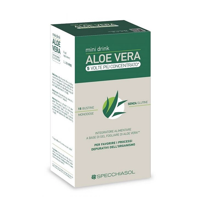 Aloe Vera Mini Drink 5 Volte Piu' Concentrato 15 Bustine Da 10 Ml
