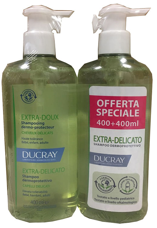 Ducray Extra Delicato Shampoo Dermoprotettivo 2 X400 Ml Promo