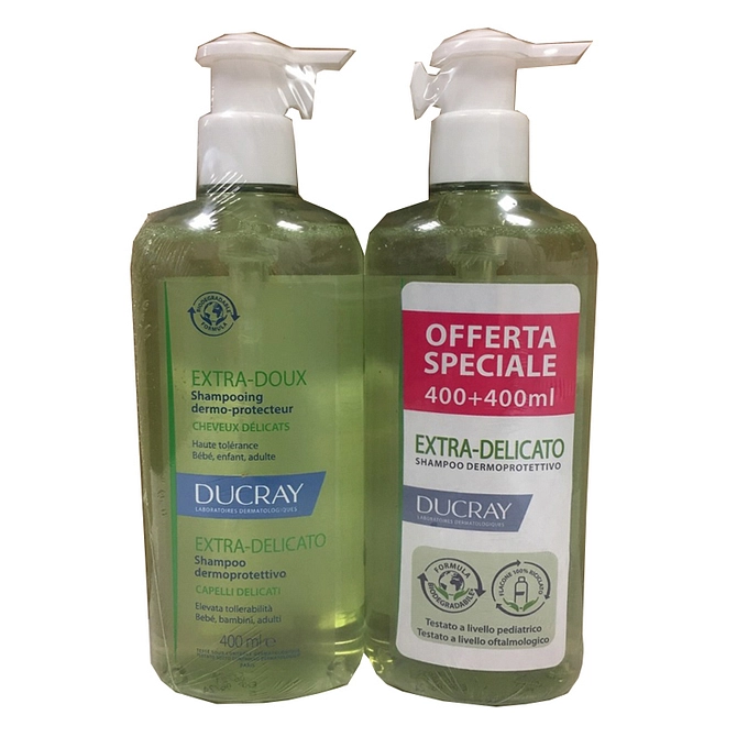 Ducray Extra Delicato Shampoo Dermoprotettivo 2 X400 Ml Promo