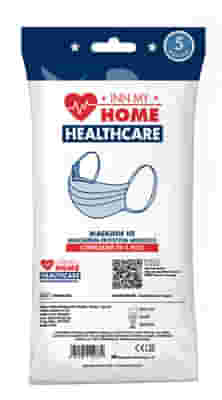 MASKINN MASCHERA CHIRURGICA TIPO IIR MONOUSO 5 PEZZI