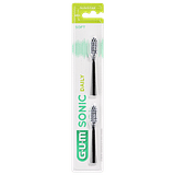 GUM SONIC DAILY SPAZZOLINO BATTERIA REFILL BLACK 2 PEZZI
