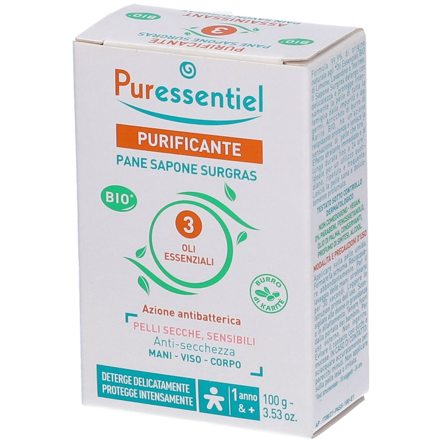 Puressentiel Sapone Surgras Solido Bio 100 G