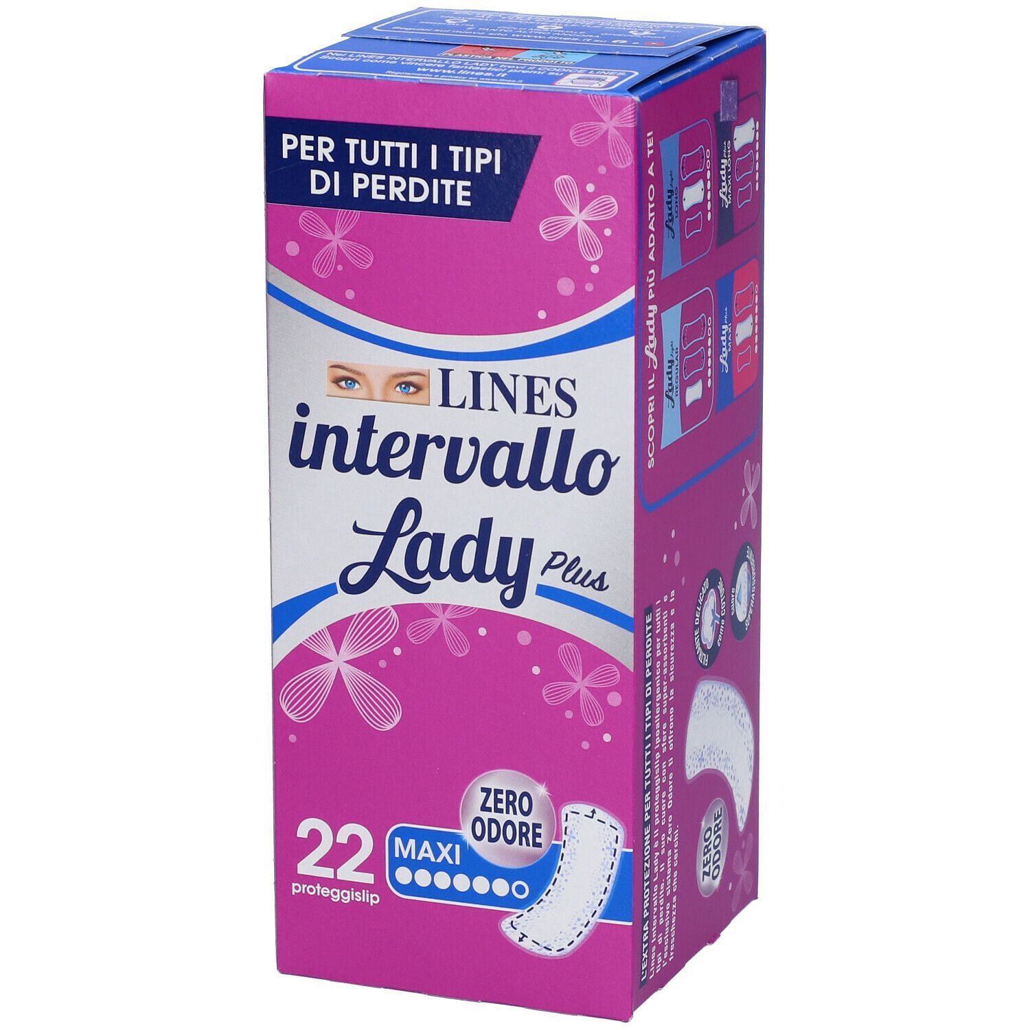 Proteggislip Lines Intervallo Lady Plus Maxi 22 Pezzi