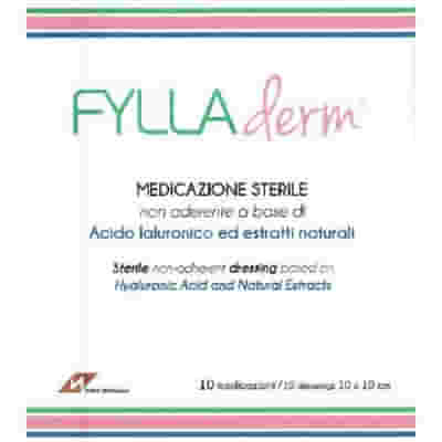MEDICAZIONE NON ADERENTE FYLLADERM A BASE DI ACIDO IALURONICO 10 X 10 CM 10 BUSTE