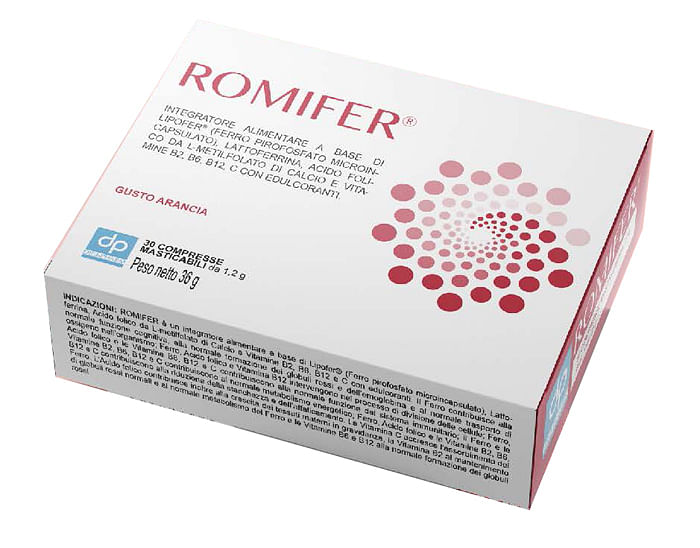 Romifer 30 Compresse Masticabili Gusto Arancia