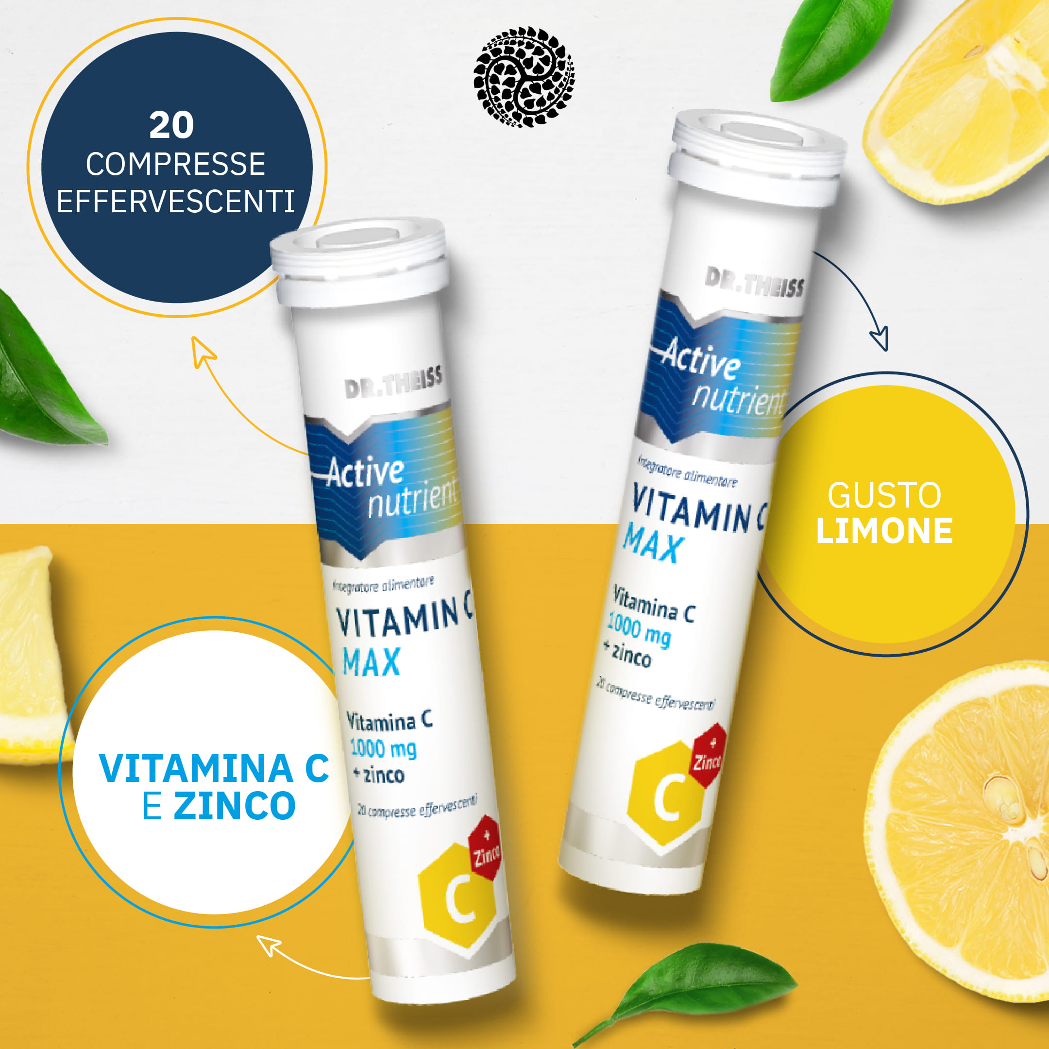 THEISS ACTIVE NUTRIENT VIT C MAX 20 COMPRESSE EFFERVESCENTI LIMONE 80 G