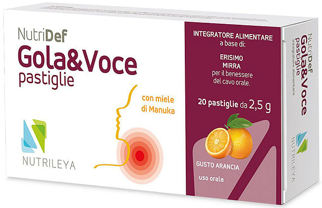 Gola & Voce Sugar Free Arancia 20 Pastiglie