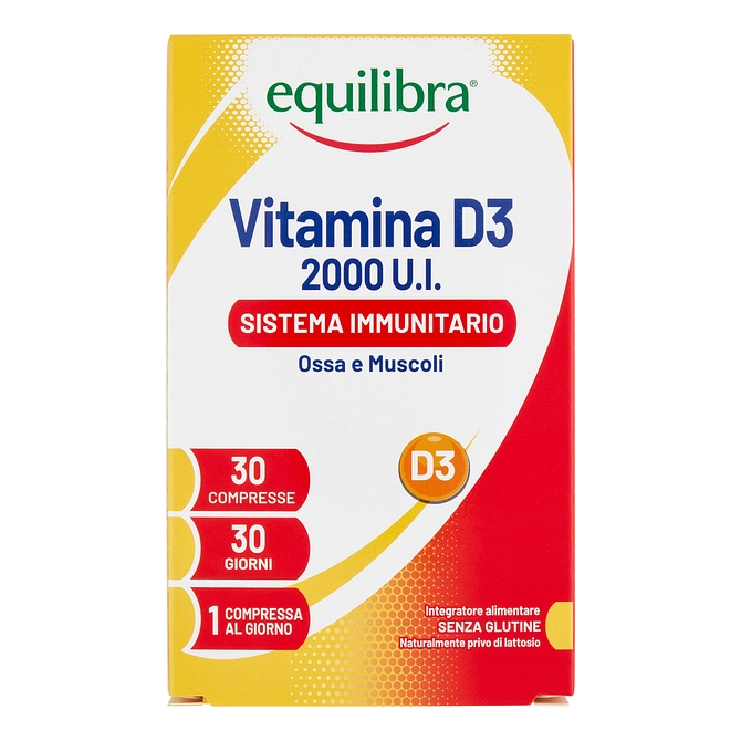 Vitamina D3 2000 Ui Sistema Immunitario Ossa E Muscoli 30 Compresse