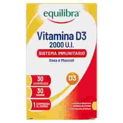 VITAMINA D3 2000UI SISTEMA IMMUNITARIO OSSA E MUSCOLI 30 COMPRESSE