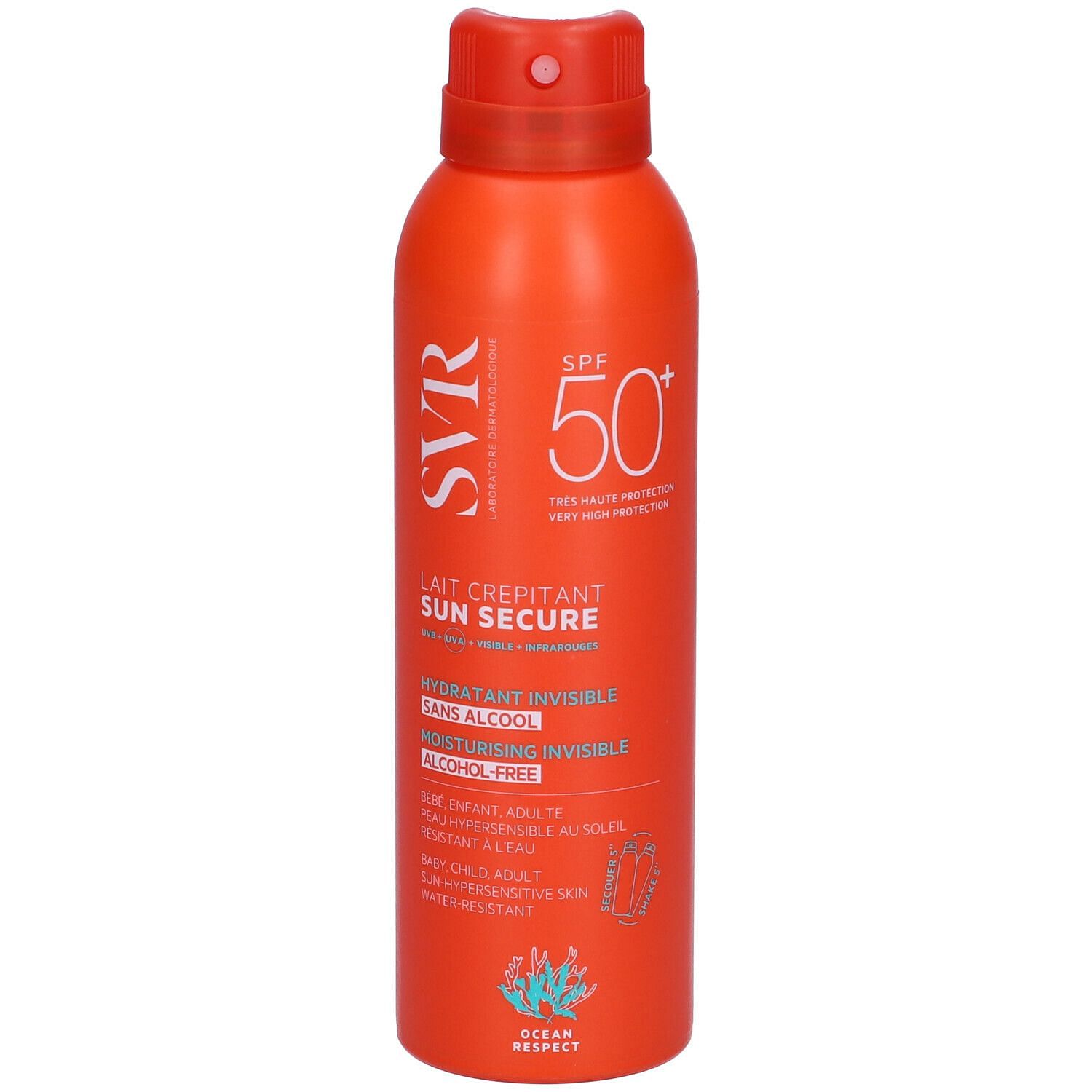 Sun Secure Lait Crepitant Spf50+ 200 Ml