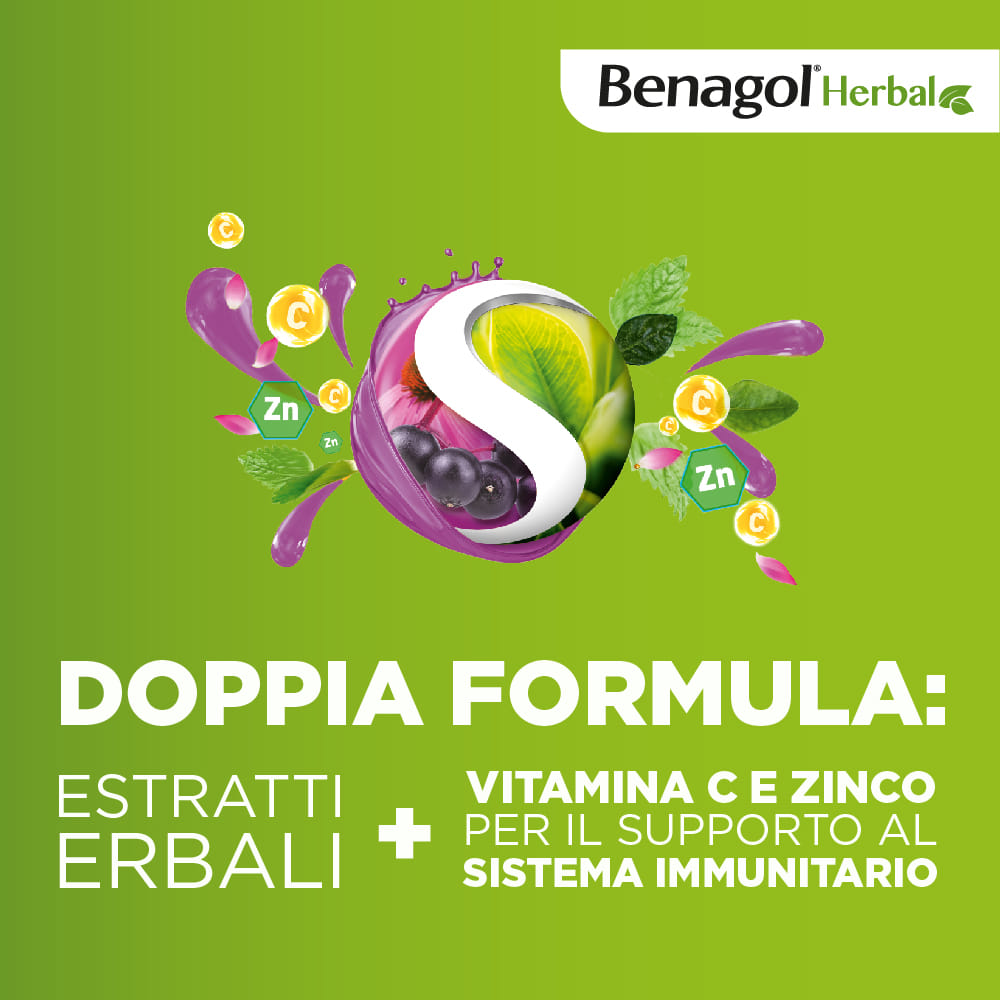 BENAGOL HERBAL FRUTTI DI BOSCO 24 PASTIGLIE
