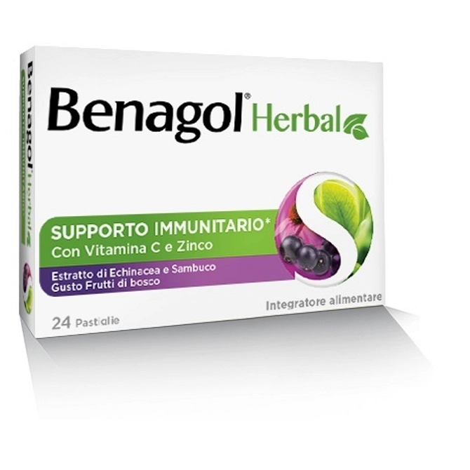 Benagol Herbal Frutti Di Bosco 24 Pastiglie