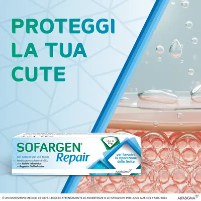 MEDICAZIONE SOFARGEN GEL ACIDO IALURONICO E ARGENTO SULFADIAZINA TUBETTO 25 G MEDICAZIONE SOFARGEN GEL ACIDO IALURONICO E ARGENTO SULFADIAZINA TUBETTO 25 G