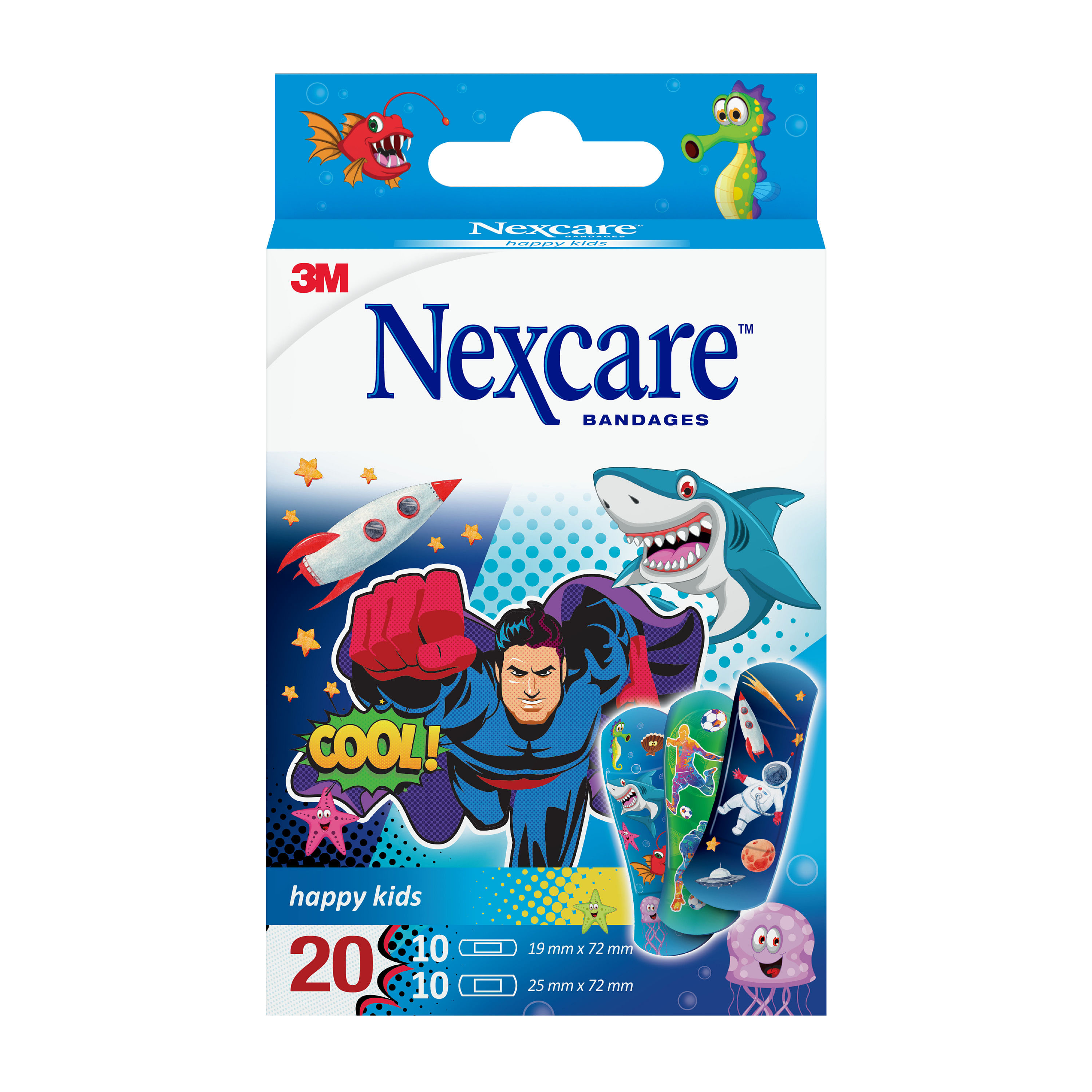 Cerotto Nexcare Happy Kids Cool Bambini 20 Pezzi