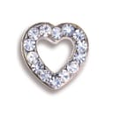 BJT256 ORECCHINI HEART PAVE STAINLESS STEEL