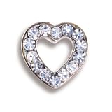 BJT256 ORECCHINI HEART PAVE STAINLESS STEEL