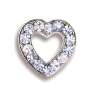 BJT256 ORECCHINI HEART PAVE STAINLESS STEEL