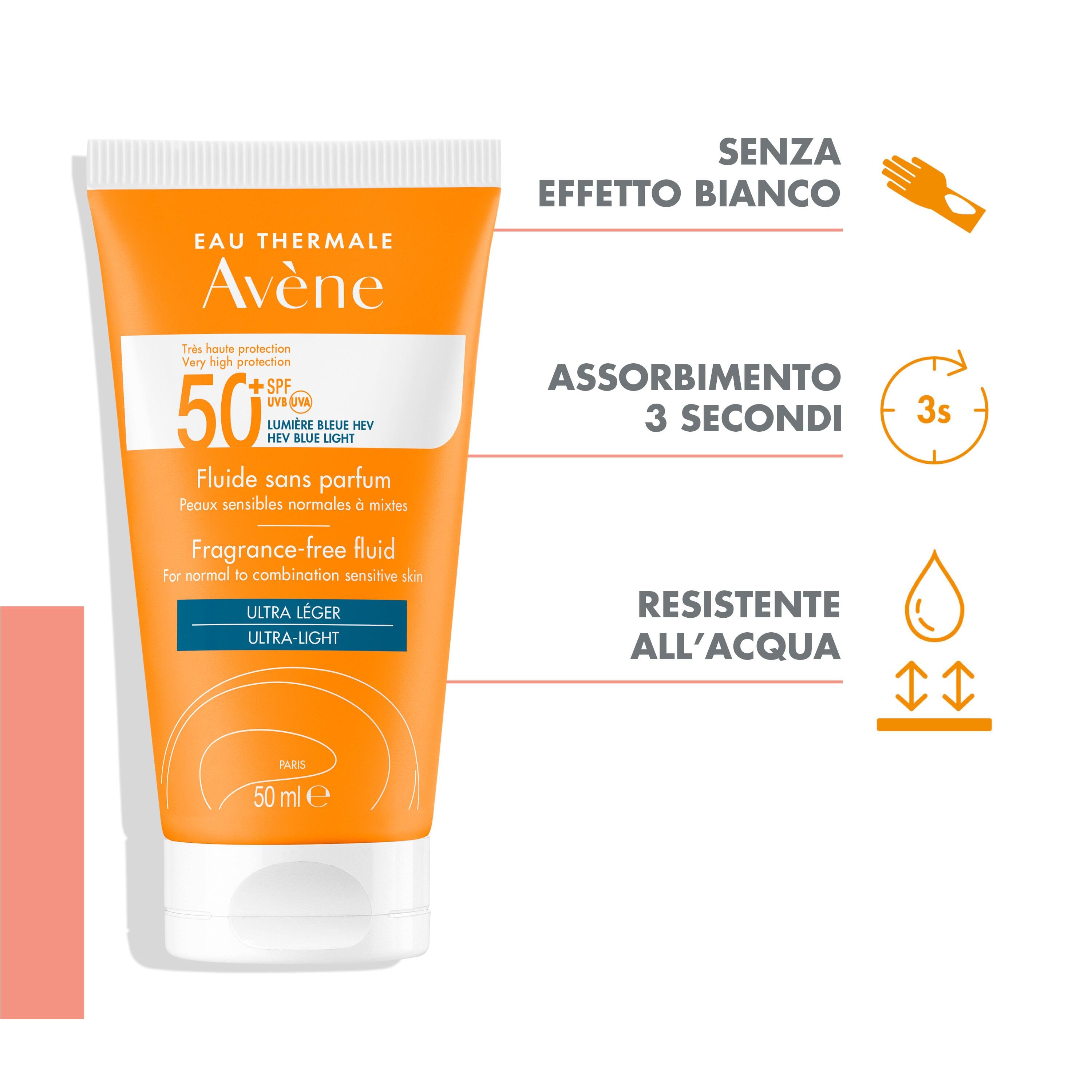 AVENE SOL FLUIDO SPF50+ SENZA PROFUMO NUOVA FORMULA 50 ML