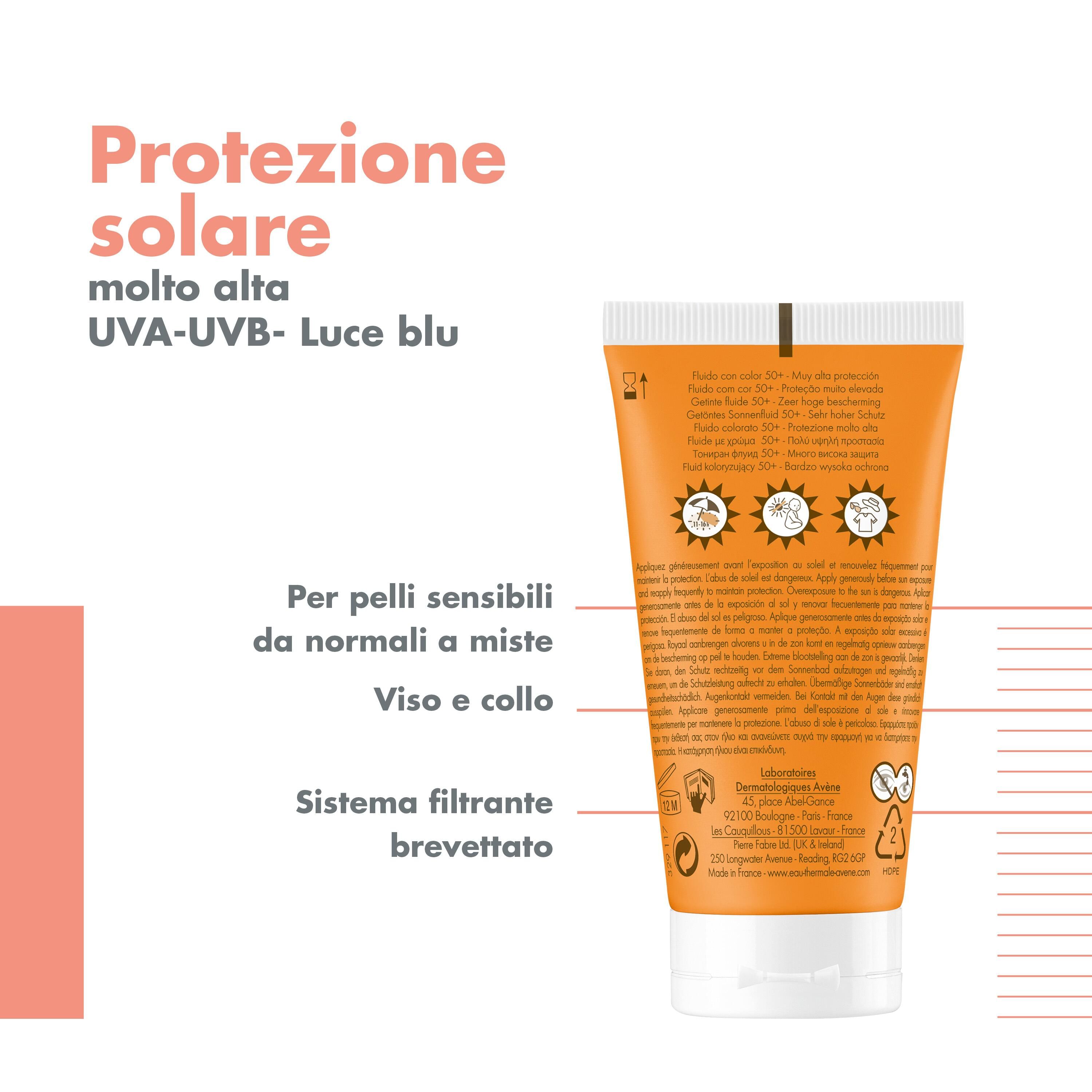 AVENE SOL FLUIDO SPF50+ COLORATO NUOVA FORMULA 50 ML