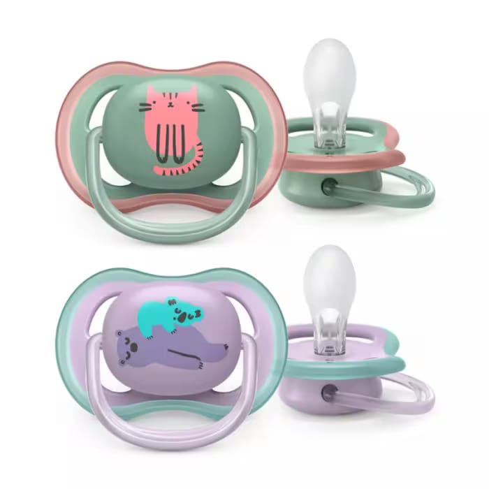 Avent Succhietto Ultra Air Collection 0 6 Mesi Mixed Collezione Animali 2 Pezzi