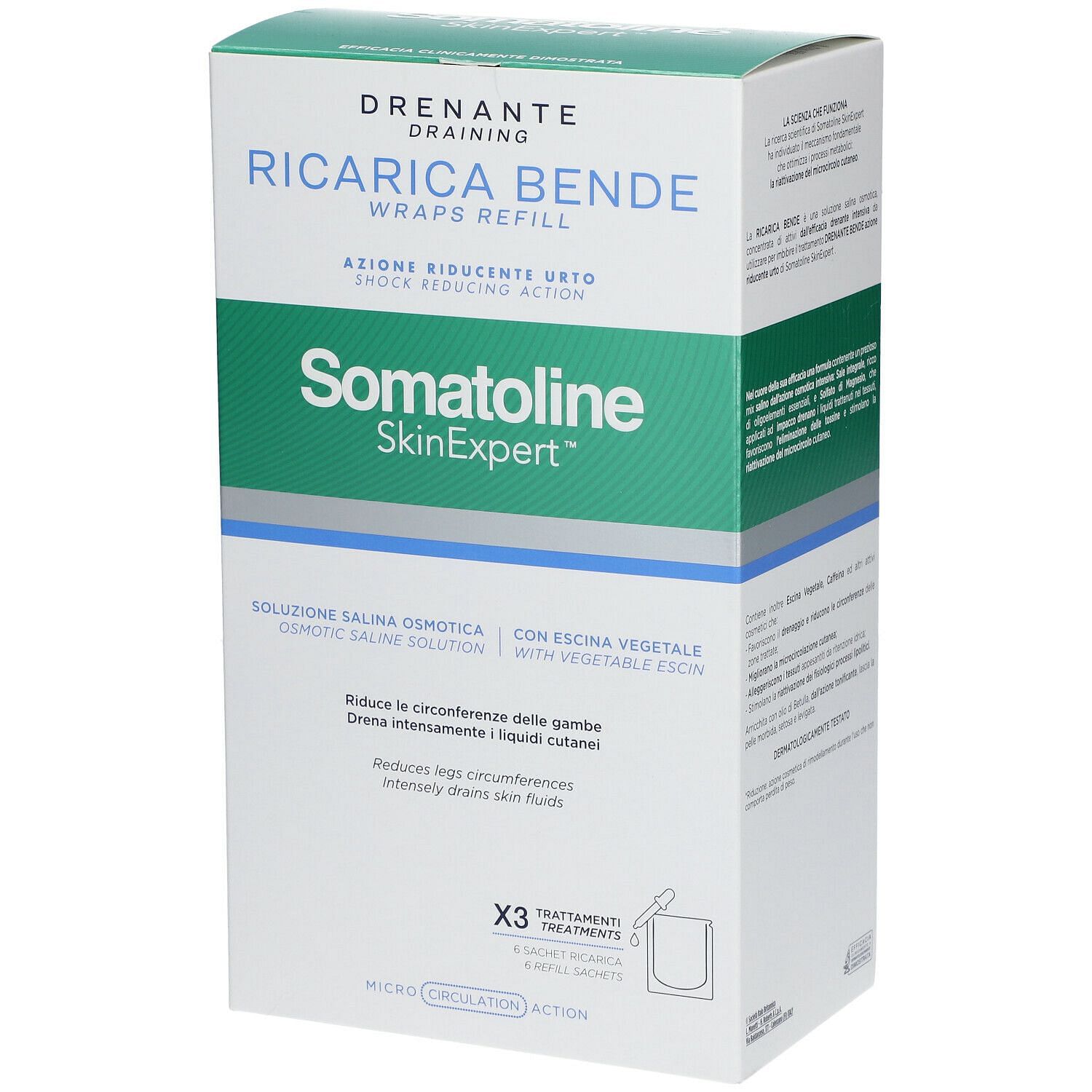 Somatoline Skin Expert Bende Snellenti Drenanti Kit Ricarica