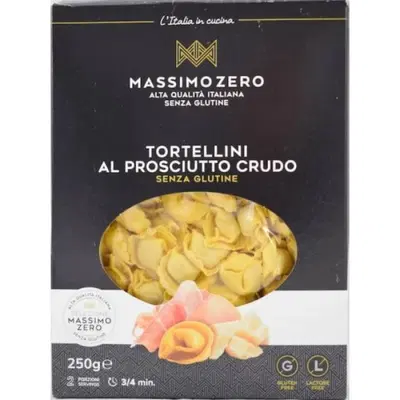 MASSIMO ZERO TORTELLINI PROSCIUTTO CRUDO 250 G MASSIMO ZERO TORTELLINI PROSCIUTTO CRUDO 250 G