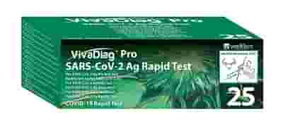 TEST ANTIGENICO RAPIDO COVID-19 VIVADIAG PRO DETERMINAZIONE QUALITATIVA ANTIGENI SARS-COV-2 IN TAMPONI NASALI/NASOFARINGEI/OROFARINGEI MEDIANTE IMMUNOCROMATOGRAFIA 25 PEZZI