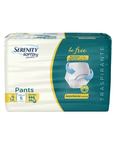 SERENITY PANTS SD SENSITIVE BE FREE EXTRA TAGLIA S 14 PEZZI