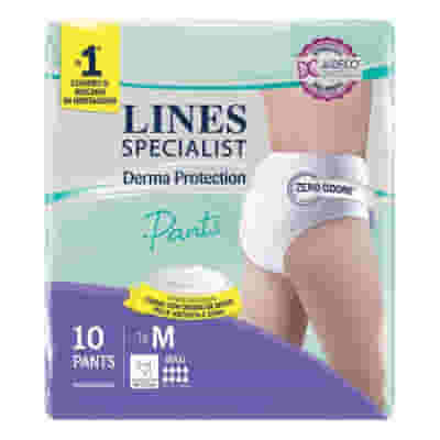 PANNOLONE PER INCONTINENZA LINES SPECIALIST DERMA PANTS MAXI M 10 PEZZI