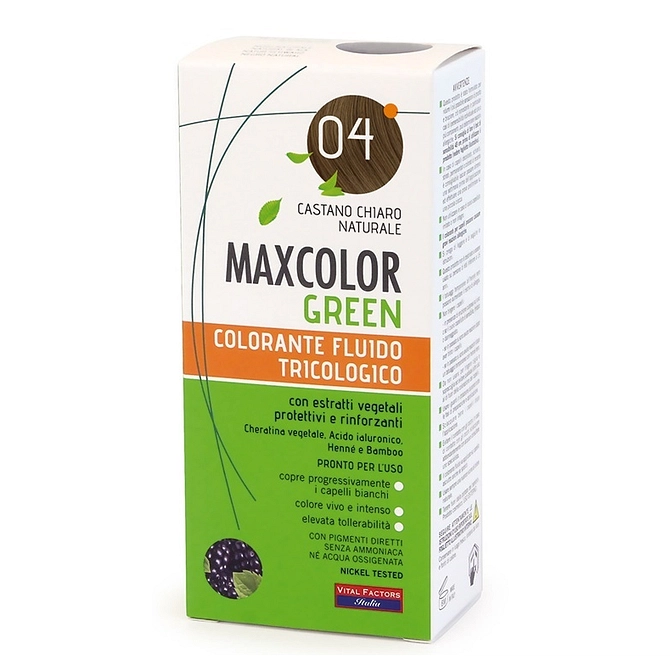 Maxcolor Green 04 Castano Chiaro Naturale 75 Ml + Balsamo 15 Ml