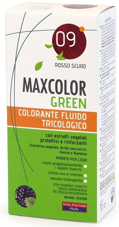 MAXCOLOR GREEN 09 ROSSO SCURO 75 ML + BALSAMO 15 ML